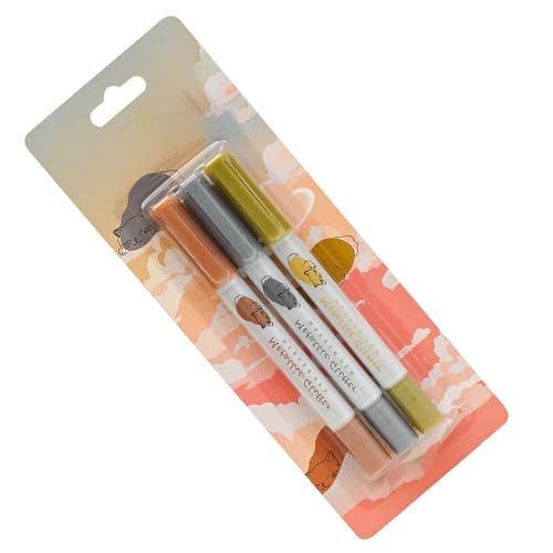 3 Stück Doppelkopf Metallic Lackstift Metallic Marker Für Scrapbooking Malerei Auf Stein Metall Papier Glas Holz Stoff von MLWSKERTY