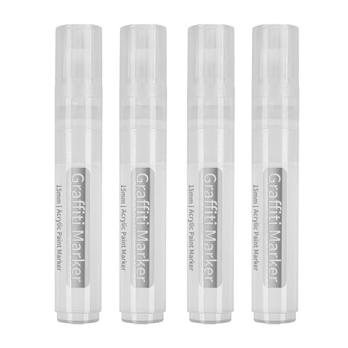 4 Stück Marker Farbmarker 15 Mm Breite Spitze Große Acrylfarbenstifte Zum Zeichnen Basteln Schreiben Und Zeichnen von MLWSKERTY