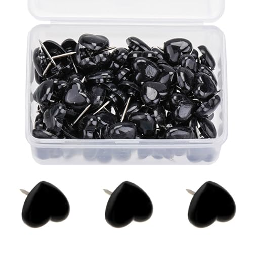 50/100/150Pcs Dekorative Herz Push Pins Für Büro Schule Pinnwand Pin Karte Pins Kork Pinnwand Reißzwecken von MLWSKERTY