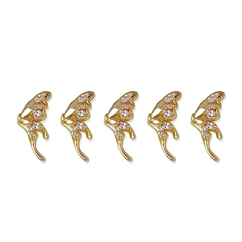 5pcs 3D Zirkon Nagelkunst Handwerksstrasssteine ​​Charm Gemischte Glänzende Nagelkristall Edelscheine Anhänger Maniküre Nagelschmuck Diamanten Diamanten von MLWSKERTY