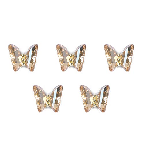 5pcs Butterfly Nagel Glitters Nagel Nägel Edelstein Kristallschmuck Nagelstollen Für Nägelkunstdekorationen von MLWSKERTY