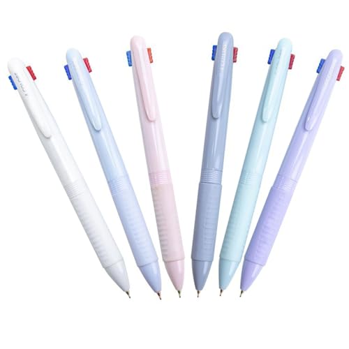 6x/Set 4 Farben Shuttle Pen 0 5 Mm Einziehbarer Kugelschreiber Shuttle Pen Mehrfarbiger Stift Schulbürobedarf von MLWSKERTY