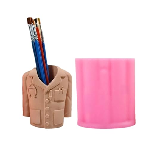 Kreative Arzt Uniform Stift Form Silikon Casting Form Für Epoxidharz Bleistift Tasse Büro Schreibtisch Dekoration Form von MLWSKERTY