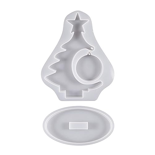 Kristall-Epoxidharz-Form für Weihnachtsbaum, Bilderrahmen, Silikonformen mit Halterung, handgefertigte Schreibtisch-Ornament-Dekorationen von MLWSKERTY