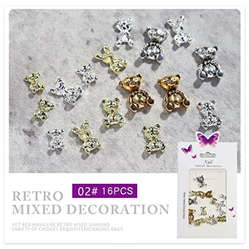 MLWSKERTY 10 Stück Luxus Legierung Nagel Strass Edelsteine Luxus Nail Art Strass Handwerk Diamanten Kristall Juwelen Steine von MLWSKERTY