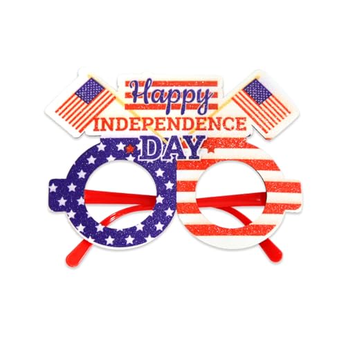 MLWSKERTY Unabhängigkeitstags-Brille, US-Buchstabe, langlebig, auffälliges Partyzubehör für Event-Dekorationen von MLWSKERTY