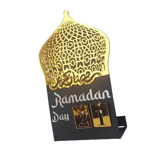 Ramadans Countdown Kalender Acryl Eid Mubaraks Ornament Desktop Dekoration Für Den Heimgebrauch Festival Display Ornament von MLWSKERTY