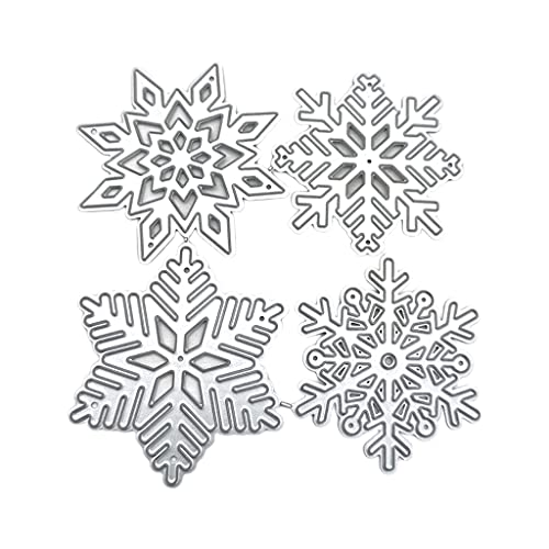 Winter Stanzform 4 Stück Verschiedene Designs Stanzschablonen Die Weihnachtsfeier von MLWSKERTY
