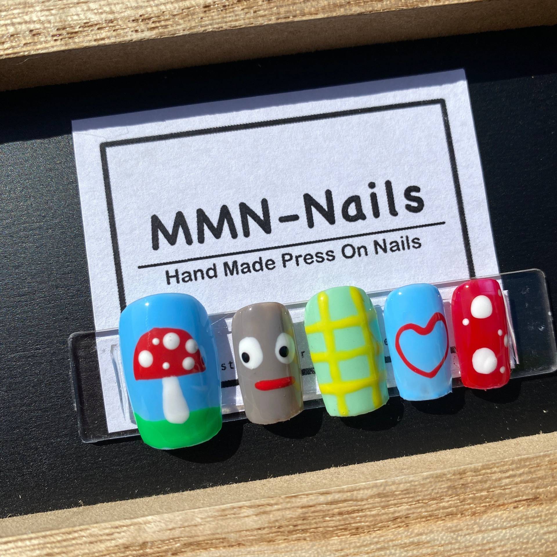 Set Von 10 Stück Nagelpresse/Handgedruckte Nägel/Cartoon Nägel von MMNnails