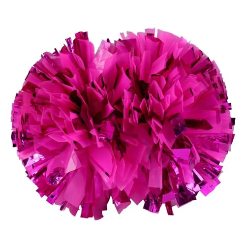 MMYUAK Cheerleader Pompons 2 STÜCKE Cheerleader Pompom Mädchen Griff Stil Jubeln Ball Blume Sport Spiel Vocal Dance Party Konzert Dekorateur Requisiten(Color1) von MMYUAK