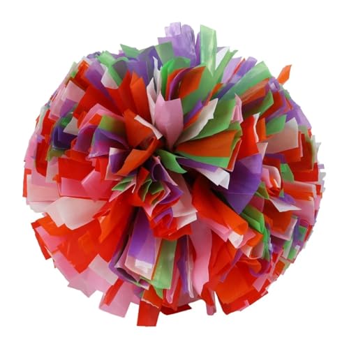 MMYUAK Cheerleader Pompons 2 STÜCKE Cheerleader Pompom Mädchen Griff Stil Jubeln Ball Blume Sport Spiel Vocal Dance Party Konzert Dekorateur Requisiten(Color13) von MMYUAK