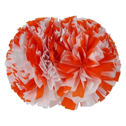 MMYUAK Cheerleader Pompons 2 STÜCKE Cheerleader Pompom Mädchen Griff Stil Jubeln Ball Blume Sport Spiel Vocal Dance Party Konzert Dekorateur Requisiten(Color16) von MMYUAK