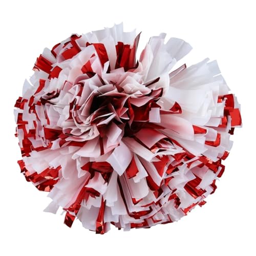 MMYUAK Cheerleader Pompons 2 STÜCKE Cheerleader Pompom Mädchen Griff Stil Jubeln Ball Blume Sport Spiel Vocal Dance Party Konzert Dekorateur Requisiten(Color2) von MMYUAK