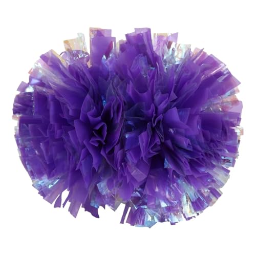 MMYUAK Cheerleader Pompons 2 STÜCKE Cheerleader Pompom Mädchen Griff Stil Jubeln Ball Blume Sport Spiel Vocal Dance Party Konzert Dekorateur Requisiten(Color4) von MMYUAK