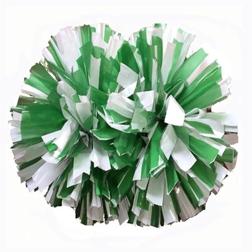 MMYUAK Cheerleader Pompons 2Pcs 38cm Sport Pom Poms Baton Griff Party Dekoration Cheerleading Pompoms(Color2) von MMYUAK