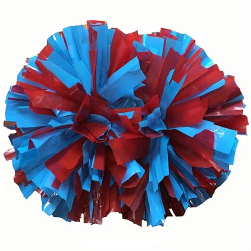 MMYUAK Cheerleader Pompons 2Pcs 38cm Sport Pom Poms Baton Griff Party Dekoration Cheerleading Pompoms(Color4) von MMYUAK