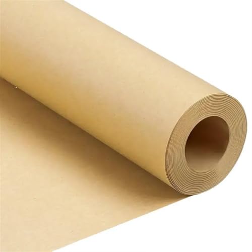 MMYUAK Packpapier 1 Rolle 10 m Kraftpapier, 10 cm/20 cm/30 cm/45 cm Breite, for Blumen und Geschenkverpackungen, Umzugsverpackungen, braune Papierrolle for Malen(20cmx10M) von MMYUAK