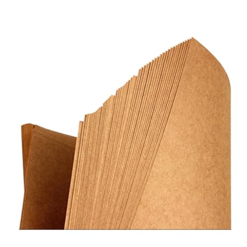 MMYUAK Packpapier 70-200 g/m², 20 Stück, A3, braunes Kraftpapier for Selbermachen, Kartenherstellung, Bastelpapier, Dicke Pappe, Karton(160gsm 20pcs) von MMYUAK