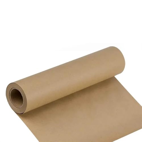 MMYUAK Packpapier Braune Kraftpapierrolle, ideal for Verpacken von Geschenken, Papierverpackungen, Wandkunst, Basteln, Pinnwänden(Brown 38cmx10m) von MMYUAK