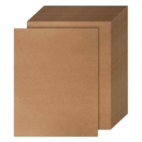 MMYUAK Packpapier Brauner Karton, 100 Blatt Karton, Druckerpapier, A6, Kraftpapier, perforierter Karton, blanko, bedruckbare Visitenkarten for Heimwerker von MMYUAK