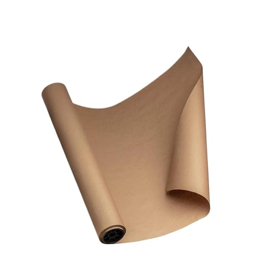 MMYUAK Packpapier Breite Rolle aus weißem/braunem Kraftpapier for Geschenkverpackungskunst(Brown 30cmx10m) von MMYUAK