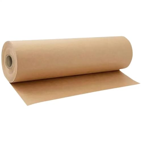 MMYUAK Packpapier Geschenkpapier mit Blumenmuster, braune Rolle, DIY-Kettrolle, Kraftpapier, Geschenkverpackung for Schule und Büro, Kraftpapier, 30 cm x 10 m von MMYUAK