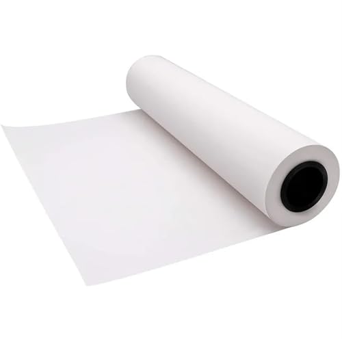 MMYUAK Packpapier Kraft-Geschenkpapierrolle, braun/weiß, glattes Papier, Geschenkverpackung(White) von MMYUAK