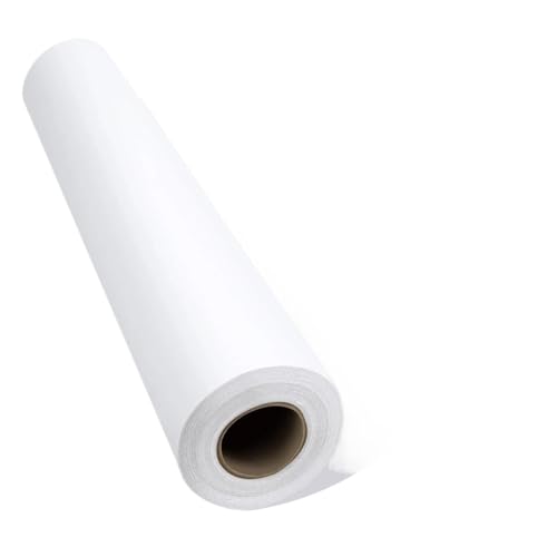 MMYUAK Packpapier Kraftpapier Weiß Schwarz Braun Kraft Geschenkpapier for Verpacken Verpacken Basteln Kunst Bodenbelag(White,30cmx5m) von MMYUAK