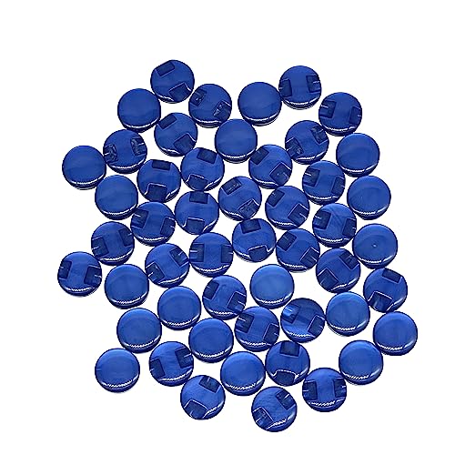 MMvolesy 50 Stück blaue Katzenaugen-Knöpfe aus Kunstharz für Kinder, Hemd, Perlen, Kleidung, Nähzubehör, DIY, Basteln, 12 mm von MMvolesy