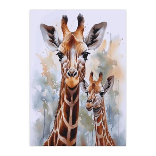 Aufkleber, Aquarell-Aufkleber, Hirsch-Giraffe, bedruckte Aufkleber, Wasserflaschen-Aufkleber, Handyhüllen-Aufkleber, Skateboard-Aufkleber von MNBVKL