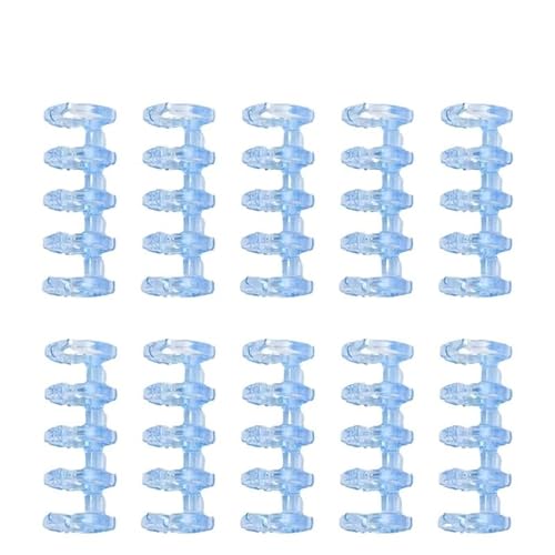 Bindegeräte Mini 5 Löcher Puncher A5 B5 A4 Lose Leaf Notebook Paper Puncher Tool Lose-Blatt-Bindungsring Drahtbindegerät(TM Blue 10pcs ring) von MNEVZX