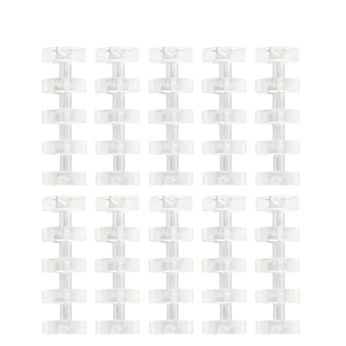 Bindegeräte Mini 5 Löcher Puncher A5 B5 A4 Lose Leaf Notebook Paper Puncher Tool Lose-Blatt-Bindungsring Drahtbindegerät(TM White 10pcs ring) von MNEVZX