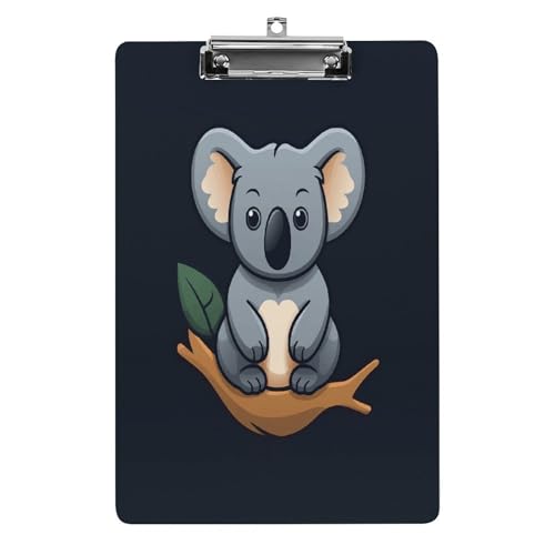 Acryl-Klemmbretter Koala im Baum bedruckte Klemmbretter Klemmbrett für Büro von MNKTC