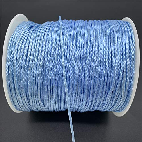 0,5/0,8/1,0/1,5 mm himmelblaue Nylonschnur, Fadenknoten, Makramee-Schnur, Armband, geflochtene Schnur Armbandseil (Color : 1mm 10yards) von MOBSAN