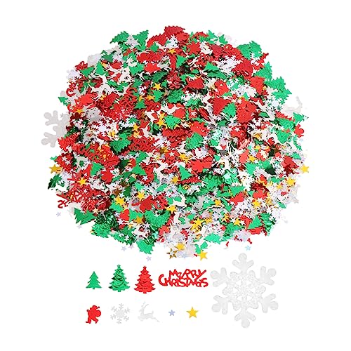 MOBUTOFU 1 Packung Weihnachtskonfetti Für Tischdekoration Bunte Glitzersterne Und Bäume Ideal Für Festliche Anlässe Weihnachtsfeiern Christbaumschmuck Oder Für Kreative von MOBUTOFU