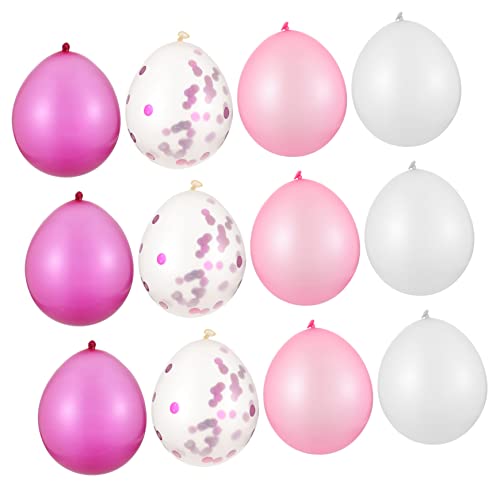 MOBUTOFU 1 Set Ballon Pailletten Party Luftballons Dekorativer Ballon Roségold Dekorationen Hochzeitsdekorationen Für Zeremonien Aluminium Ballon Weihnachtsdekorationen Ballon Rosa von MOBUTOFU