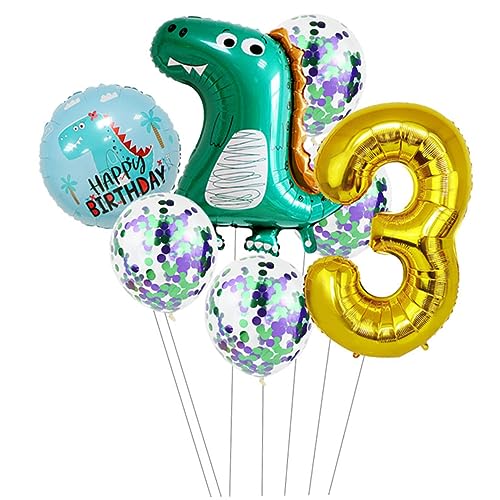 MOBUTOFU 1 Set Dinosaurier Ballon Set Luftballons Für Ballontiere Party Ornamente Hallo Luftballons Metallische Luftballons Party Dekoration Goldene Luftballons Papa Luftballons von MOBUTOFU