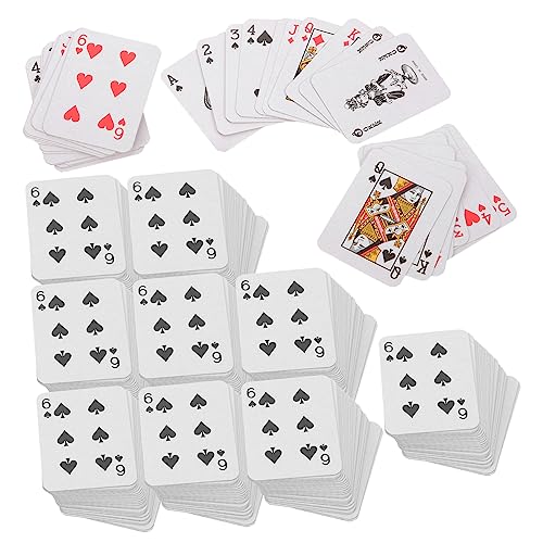 MOBUTOFU 10 Sets Miniatur Pokerkarten Lustige Spielkarten Für Und Erwachsene Perfekt Mitgebsel Für Partys Reise Spiele Und Freizeitaktivitäten Ideal Für Schafkopf Und Andere von MOBUTOFU