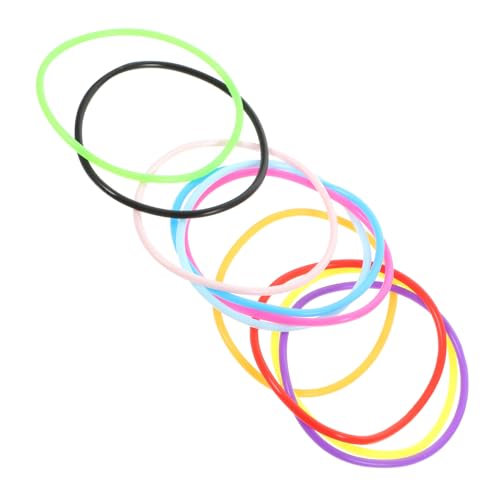 MOBUTOFU 10 Stück Bunte Silikon Armbänder Dehnbare Gelee Armbänder Für Kinder Und Erwachsene Mehrschichtige Armbänder Verschiedenen Farben Ideal Für Kreative DIY Projekte Und von MOBUTOFU