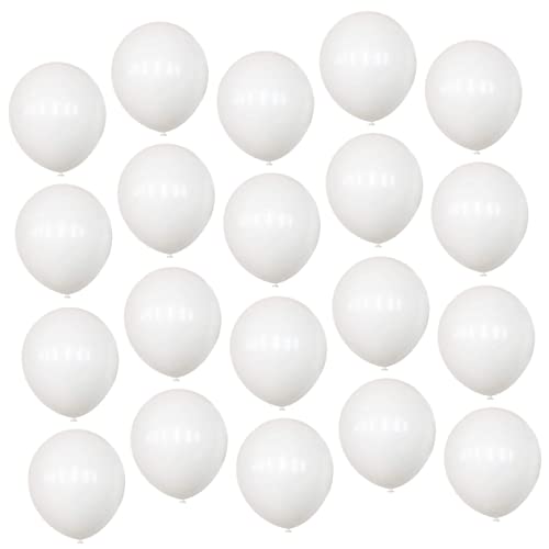 MOBUTOFU 100 Stück 10 runder weißer Ballon runder Ballon mattweiße Luftballons weihnachten dekoration große luftballons balloon weißes Ballonbogen-Kit Geburtstagsballons für Jungen Emulsion von MOBUTOFU