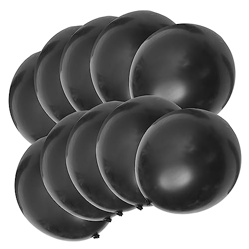 MOBUTOFU 10St großer Ballon umwerben Dekorationen Feste Neon Alles zum Geburtstag-Ballon-Set große luftballons große ballons Latexballons verdicken Partygeschenke Emulsion Black von MOBUTOFU