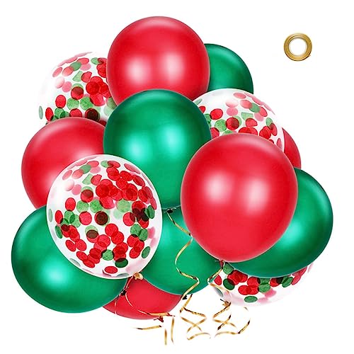 MOBUTOFU 12 Stück Weihnachtliche Latex Luftballons Bunt Exquisite Deko Für Weihnachtsfeiern Partyzubehör Für Kindergeburtstage Und Festliche Anlässe Langlebig Und Farbenfroh von MOBUTOFU