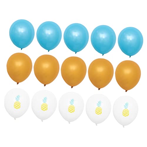 MOBUTOFU 15 Teiliges Ananas Muster Hawaii Party Ballon Set Bunte Latexballons Für Geburtstag Und Sommerfest Ideale Deko Requisiten Für Kindergeburtstage Und Themenpartys von MOBUTOFU