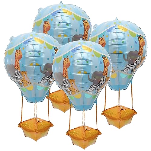 MOBUTOFU 16 Stk Heißluftballon Ballons dekor Drachen für Kinder wand polsterung hochzeitslaken dekorative Luftballons für die Geburtstagsfeier Geburtstagsballon Aluminiumfolie Sky-blue von MOBUTOFU