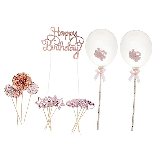 MOBUTOFU 17 Stück Happy Birthday Kuchenaufsätze Dekorative Tortenstecker Für Geburtstagsfeiern Ideal Für Und Erwachsene Perfekt Zum Verzieren Von Kuchen Und Cupcakes von MOBUTOFU