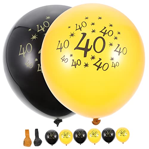 MOBUTOFU 20 Stück Latexballons Für Den 40 Geburtstag Bunte Partydekoration Mit Ballonständer Und Girlande Ideal Für Geburtstagsfeiern Inklusive Schmetterling Folienballon Für von MOBUTOFU