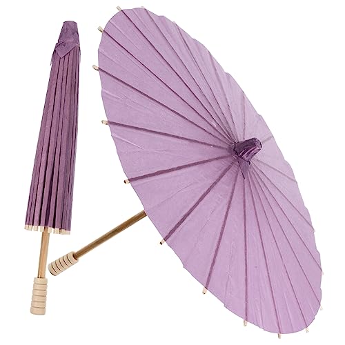 MOBUTOFU 2St Regenschirm aus leerem Papier Vintage Regenschirm malen weihnachtspräsente bescherung weihnachten hochzeitsdeko schirmständer klassischer Papierschirm Holz Violett von MOBUTOFU