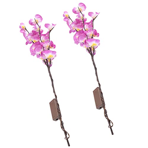 MOBUTOFU 2st Phalaenopsis-zweiglampe Spektrum Geführte Zweige Beleuchteter Ast Beleuchteter Zweig Für Zu Hause Pflanze Wächst Leicht Baumlichter Drinnen Zweig Mit Lichtern Violett Stk von MOBUTOFU