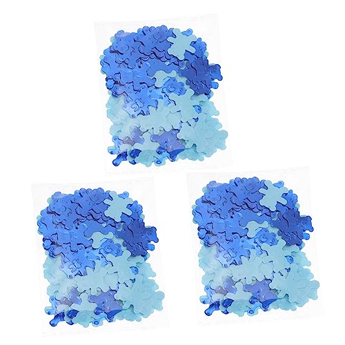 MOBUTOFU 3 Packungen Konfetti Zur Taufe Babyparty Dekorationen Bärenförmig Karikatur Geburtstagsschmuck Tragen Partyschmuck Geburtstag Konfetti Partydeko Konfetti Partyzubehör Plastik Blue von MOBUTOFU