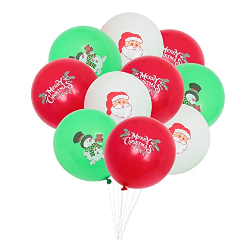 MOBUTOFU 30 Stück Weihnachts Luftballons Aus Mit Festlichen Motiven Ideale Party Requisiten Für Weihnachtsfeiern Dekorationen Und Festliche Anlässe Bunten Farben von MOBUTOFU